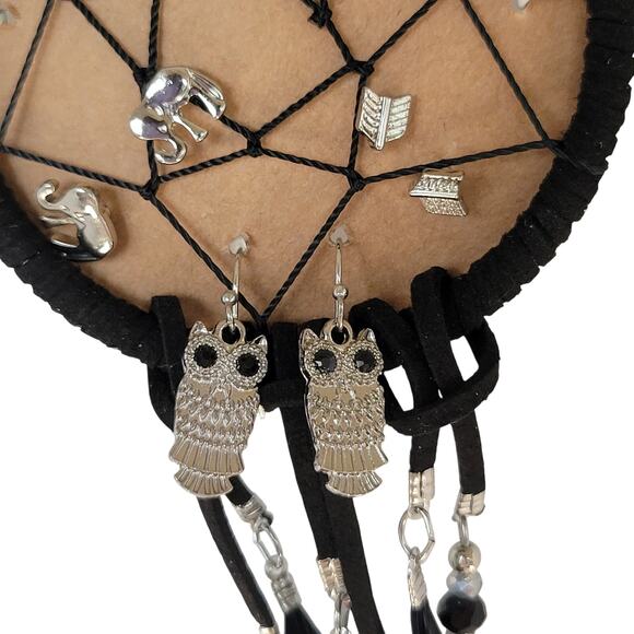 Charlotte Dreamcatcher Earring Set 5 Studs + Owl Dangles Boho Festival NWT - Picture 10 of 11